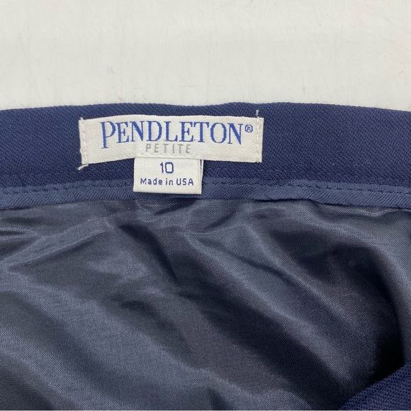 Pendleton Classic Navy Pencil Skirt 100% Virgin Wool Size 10 - Picture 6 of 9
